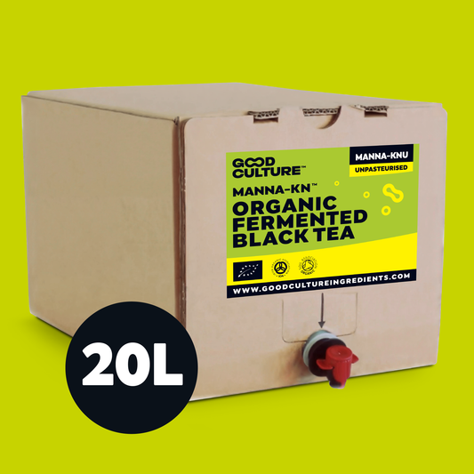 20 Litre Unpasteurised Manna-KN - Black Tea Kombucha – Makes 140 Litres