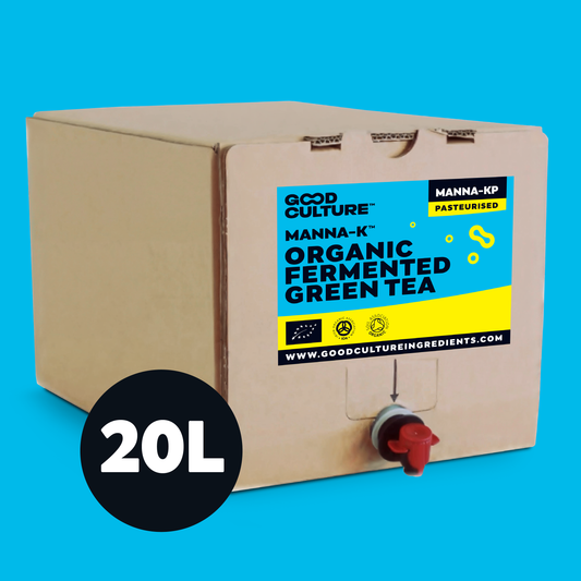 20 Litre Pasteurised Manna-K - Green Tea Kombucha – Makes 400 Litres