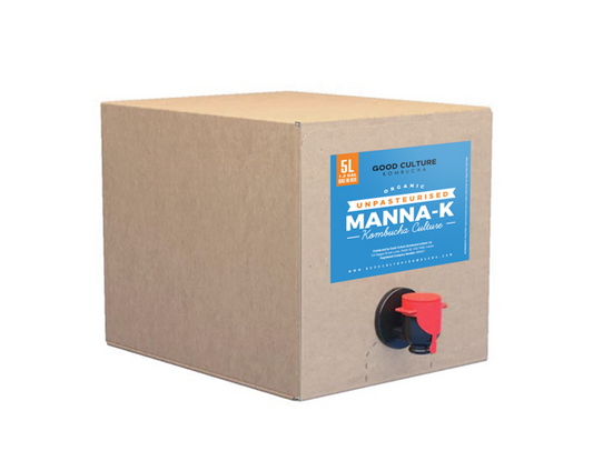 5 Litres of Manna-KX -Premium Green & Black Tea Kombucha  – Makes 150 Litres